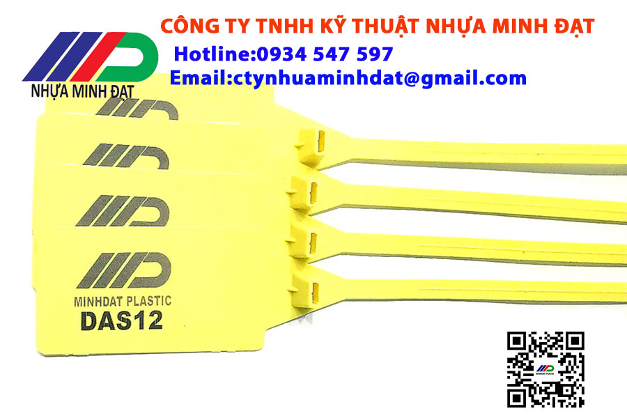 Seal dẹt bản in lớn DAS12 - Thiết Bị Niêm Phong Minh Đạt - Công Ty TNHH Kỹ Thuật Nhựa Minh Đạt